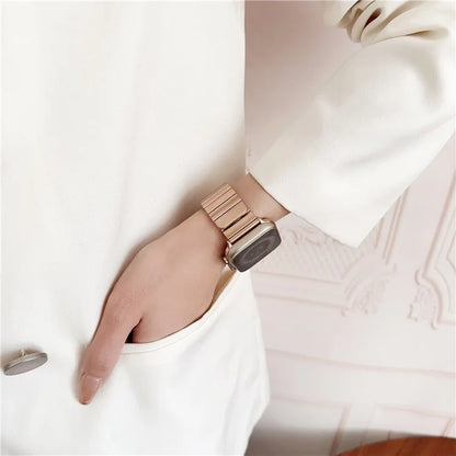 For Apple Watch Series 9 8 7 41mm / 6 5 4 SE (2022) SE (2023) SE 40mm / 3 2 1 38mm Magnetic Watch Band Stainless Steel Strap