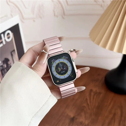 For Apple Watch Series 9 8 7 41mm / 6 5 4 SE (2022) SE (2023) SE 40mm / 3 2 1 38mm Magnetic Watch Band Stainless Steel Strap