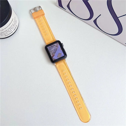 For Apple Watch Series 9 8 7 41mm / 6 5 4 SE (2023) SE (2022) SE 40mm / 3 2 1 38mm TPU Sports Wristbands Light Orange