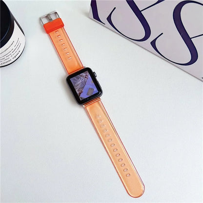 For Apple Watch Ultra 2 Ultra 49mm / 9 8 7 45mm / 6 5 4 SE (2022) SE (2023) SE 44mm / 3 2 1 42mm TPU Clear Watch Band