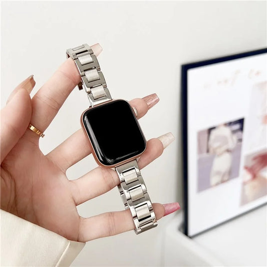 For Apple Watch 9 8 7 41mm / 6 5 4 SE (2023) (2022) SE 40mm / 3 2 1 38mm Watch Strap 14mm Stainless Steel Watchband