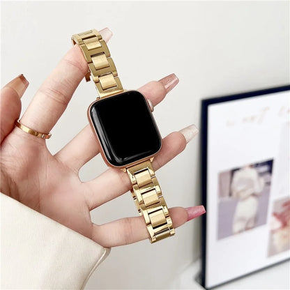 For Apple Watch 9 8 7 41mm / 6 5 4 SE (2023) (2022) SE 40mm / 3 2 1 38mm Watch Strap 14mm Stainless Steel Watchband