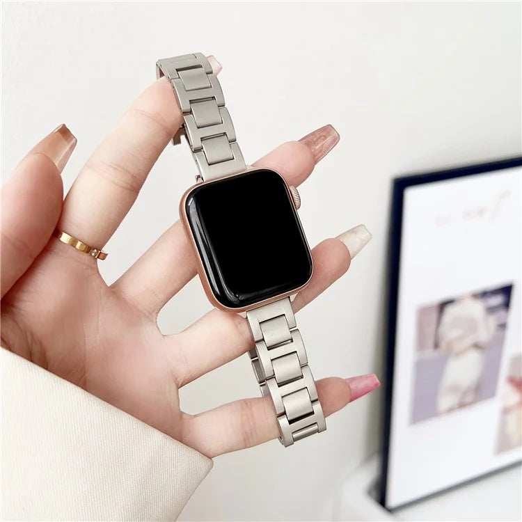 For Apple Watch Ultra 2 Ultra 49mm / 9 8 7 45mm / 6 5 4 SE (2022) / (2023) / SE 44mm / 3 2 1 42mm Watch Strap 14mm Stainless Steel Band