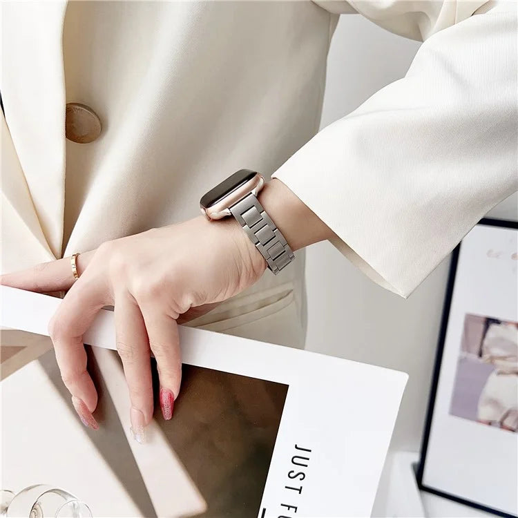 For Apple Watch Ultra 2 Ultra 49mm / 9 8 7 45mm / 6 5 4 SE (2022) / (2023) / SE 44mm / 3 2 1 42mm Watch Strap 14mm Stainless Steel Band