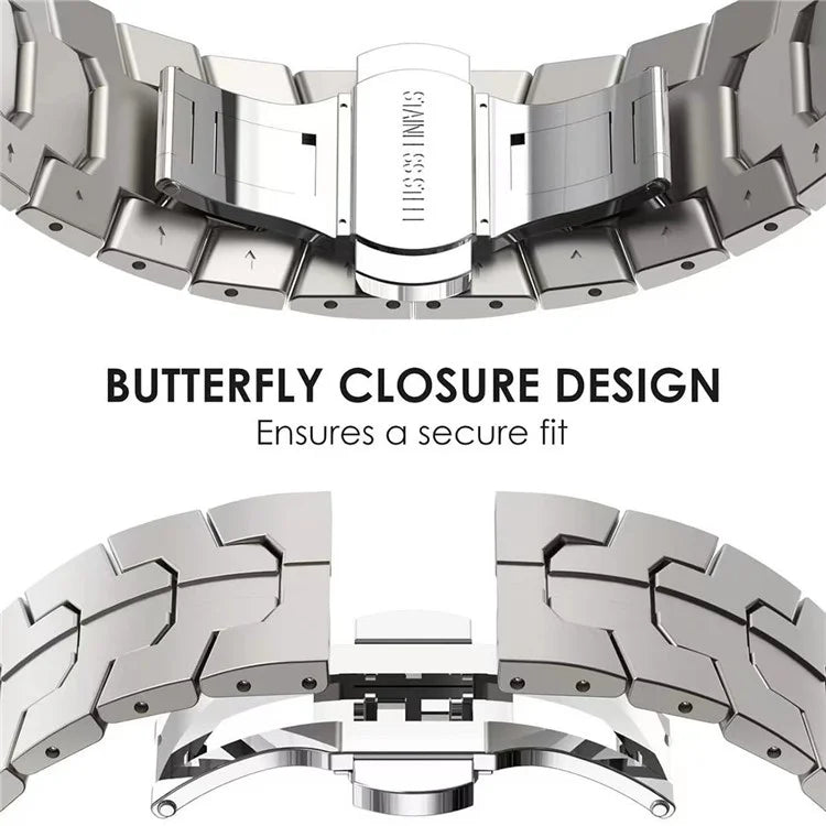 For Samsung Galaxy Watch6  /  Watch 5  /  Watch FE 40mm / Watch4 Watch Strap Stainless Steel Watchband with Butterfly Buckle