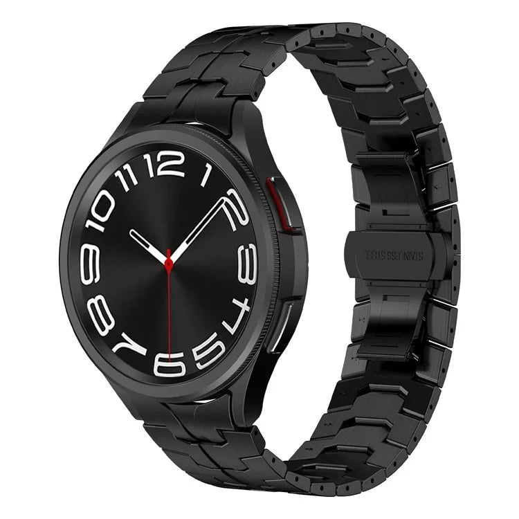 For Samsung Galaxy Watch FE 40mm / Watch6 / Watch6 Classic / Watch 5 Stainless Steel Watch Strap Butterfly Buckle Wrist Band