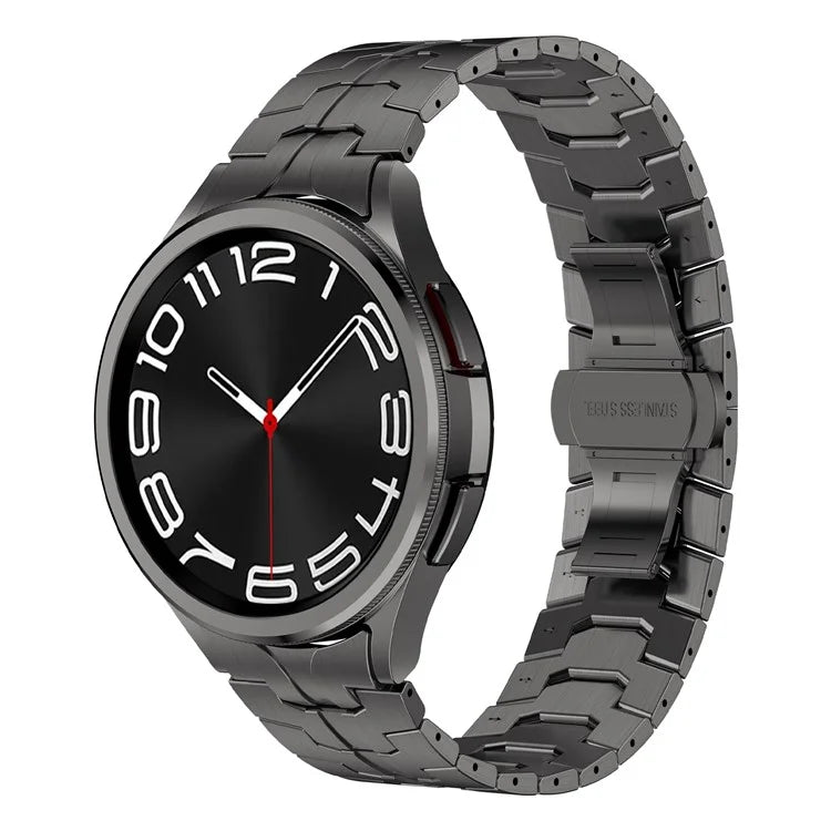 For Samsung Galaxy Watch FE 40mm / Watch6 / Watch6 Classic / Watch 5 Stainless Steel Watch Strap Butterfly Buckle Wrist Band