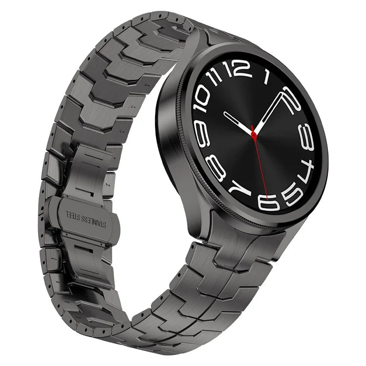 For Samsung Galaxy Watch FE 40mm / Watch6 / Watch6 Classic / Watch 5 Stainless Steel Watch Strap Butterfly Buckle Wrist Band