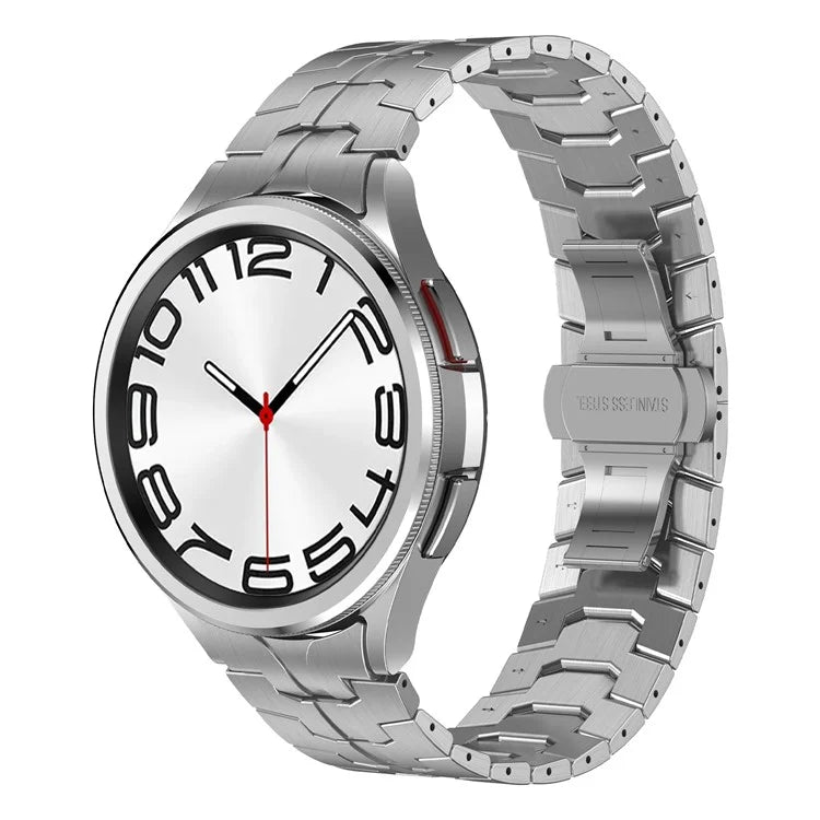 For Samsung Galaxy Watch FE 40mm / Watch6 / Watch6 Classic / Watch 5 Stainless Steel Watch Strap Butterfly Buckle Wrist Band
