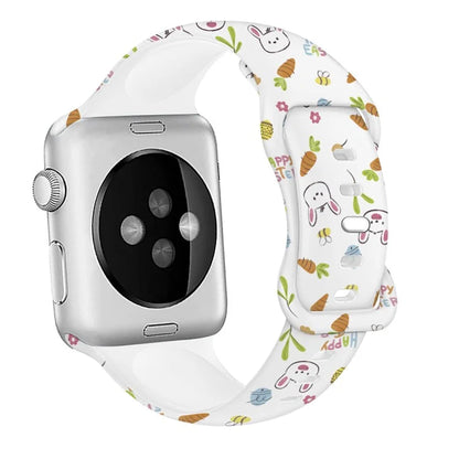 For Apple Watch Ultra 2 Ultra 49mm / 9 8 7 45mm / 6 5 4 SE (2022) / (2023) / SE 44mm / 3 2 1 42mm Pattern Silicone Watch Band