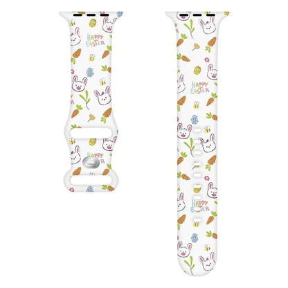 For Apple Watch Ultra 2 Ultra 49mm / 9 8 7 45mm / 6 5 4 SE (2022) / (2023) / SE 44mm / 3 2 1 42mm Pattern Silicone Watch Band