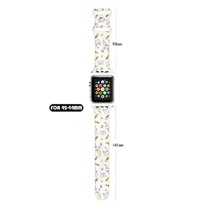 For Apple Watch Ultra 2 Ultra 49mm / 9 8 7 45mm / 6 5 4 SE (2022) / (2023) / SE 44mm / 3 2 1 42mm Pattern Silicone Watch Band