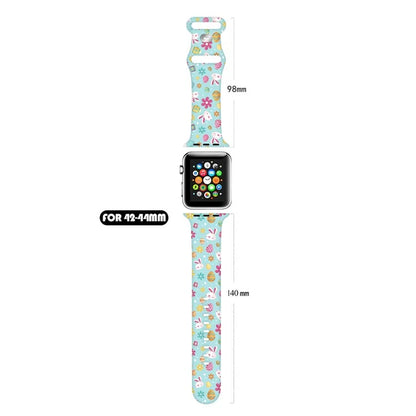 For Apple Watch Ultra 2 Ultra 49mm / 9 8 7 45mm / 6 5 4 SE (2022) / (2023) / SE 44mm / 3 2 1 42mm Pattern Silicone Watch Band