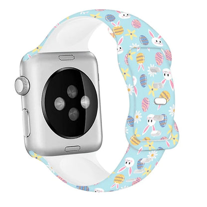 For Apple Watch Ultra 2 Ultra 49mm / 9 8 7 45mm / 6 5 4 SE (2022) / (2023) / SE 44mm / 3 2 1 42mm Pattern Silicone Watch Band