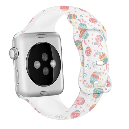 For Apple Watch Ultra 2 Ultra 49mm / 9 8 7 45mm / 6 5 4 SE (2022) / (2023) / SE 44mm / 3 2 1 42mm Pattern Silicone Watch Band