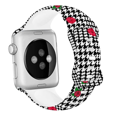 For Apple Watch Ultra 2 Ultra 49mm / 9 8 7 45mm / 6 5 4 SE (2022) / (2023) / SE 44mm / 3 2 1 42mm Pattern Silicone Watch Band