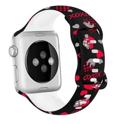 For Apple Watch Ultra 2 Ultra 49mm / 9 8 7 45mm / 6 5 4 SE (2022) / (2023) / SE 44mm / 3 2 1 42mm Pattern Silicone Watch Band