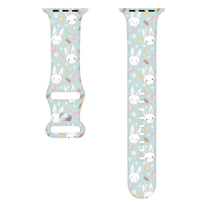 For Apple Watch Series 9 8 7 41mm / 6 5 4 SE (2023) SE (2022) SE 40mm / 3 2 1 38mm Sport Strap Silicone Pattern Watch Band