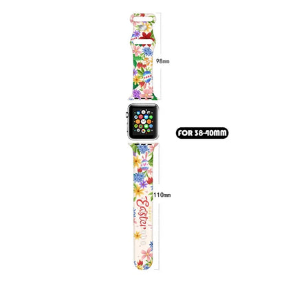 For Apple Watch Series 9 8 7 41mm / 6 5 4 SE (2023) SE (2022) SE 40mm / 3 2 1 38mm Sport Strap Silicone Pattern Watch Band