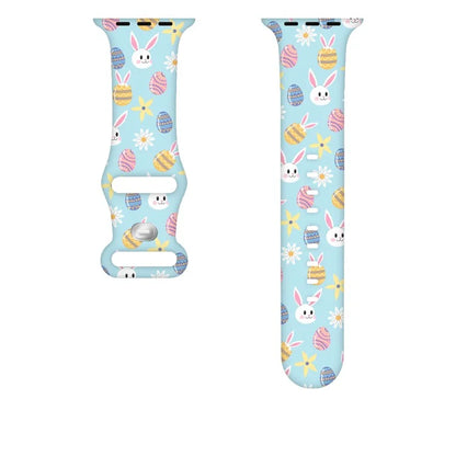 For Apple Watch Series 9 8 7 41mm / 6 5 4 SE (2023) SE (2022) SE 40mm / 3 2 1 38mm Sport Strap Silicone Pattern Watch Band
