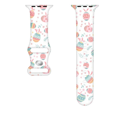 For Apple Watch Series 9 8 7 41mm / 6 5 4 SE (2023) SE (2022) SE 40mm / 3 2 1 38mm Sport Strap Silicone Pattern Watch Band