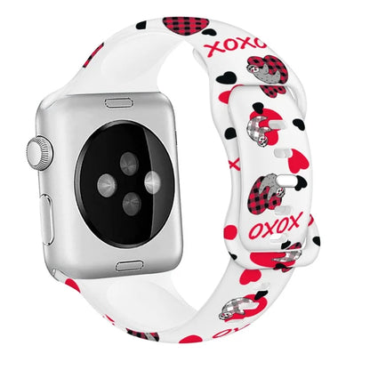 For Apple Watch Series 9 8 7 41mm / 6 5 4 SE (2023) SE (2022) SE 40mm / 3 2 1 38mm Sport Strap Silicone Pattern Watch Band