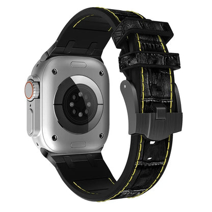 For Apple Watch Ultra 2 Ultra 49mm  /  Series 9 8 7 45mm  /  SE (2023) SE (2022) SE 6 5 4 44mm  /  3 2 1 42mm Watchband / Yellow