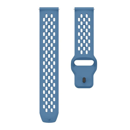For Huawei Watch GT 4 41mm / Garmin Venu 3S / 2S 18mm Silicone Strap Hollow Watch Band