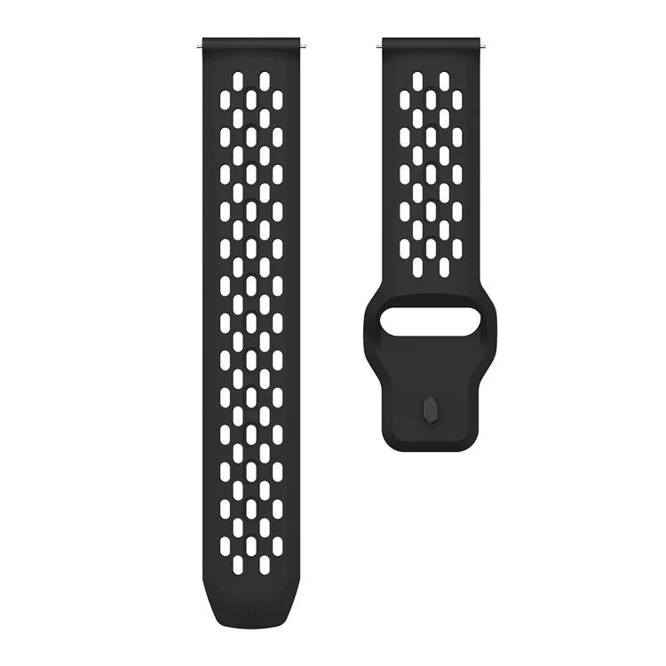 For Huawei Watch GT 4 41mm / Garmin Venu 3S / 2S 18mm Silicone Strap Hollow Watch Band