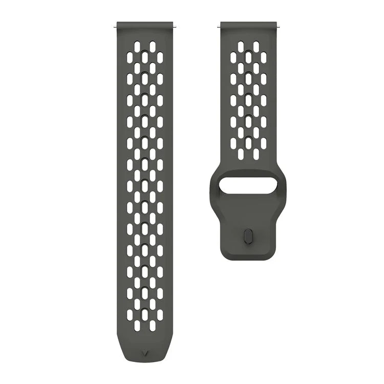 For Huawei Watch GT 4 41mm / Garmin Venu 3S / 2S 18mm Silicone Strap Hollow Watch Band