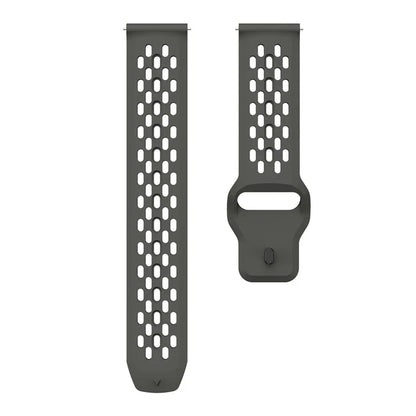 For Huawei Watch GT 4 41mm / Garmin Venu 3S / 2S 18mm Silicone Strap Hollow Watch Band