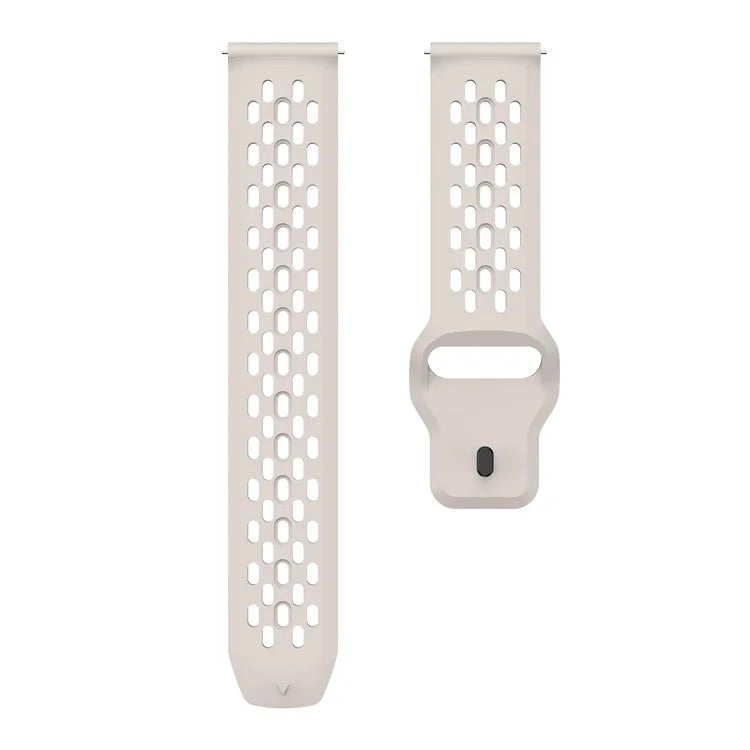 For Huawei Watch GT 4 41mm / Garmin Venu 3S / 2S 18mm Silicone Strap Hollow Watch Band