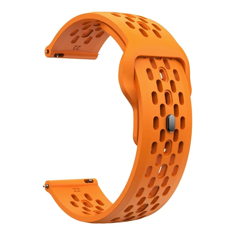 For Garmin vivoactive 5 / Venu 2 Plus Silicone Watch Band 20mm Hollow Adjustable Strap