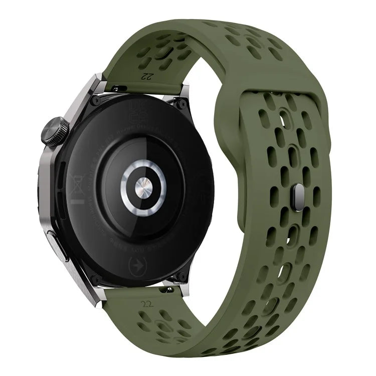 For Garmin vivoactive 5 / Venu 2 Plus Silicone Watch Band 20mm Hollow Adjustable Strap