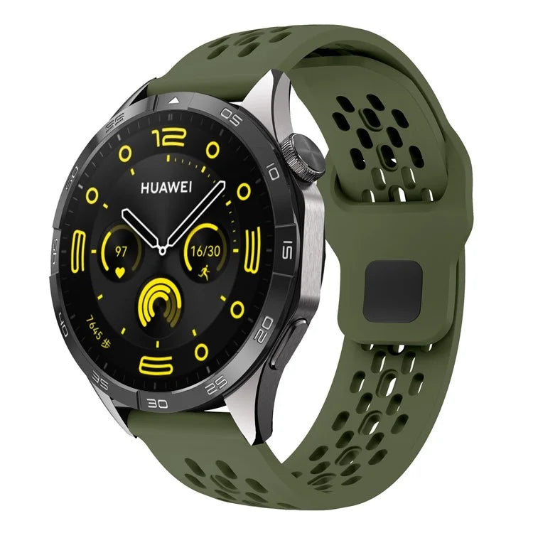 For Garmin vivoactive 5 / Venu 2 Plus Silicone Watch Band 20mm Hollow Adjustable Strap