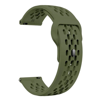 For Garmin vivoactive 5 / Venu 2 Plus Silicone Watch Band 20mm Hollow Adjustable Strap