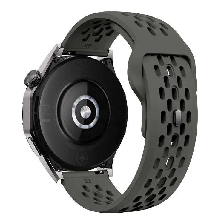 For Garmin vivoactive 5 / Venu 2 Plus Silicone Watch Band 20mm Hollow Adjustable Strap