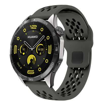 For Garmin vivoactive 5 / Venu 2 Plus Silicone Watch Band 20mm Hollow Adjustable Strap
