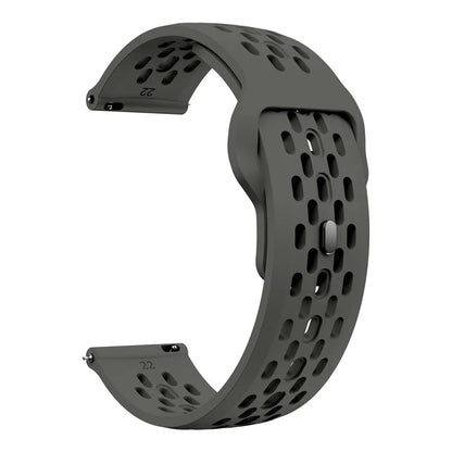 For Garmin vivoactive 5 / Venu 2 Plus Silicone Watch Band 20mm Hollow Adjustable Strap
