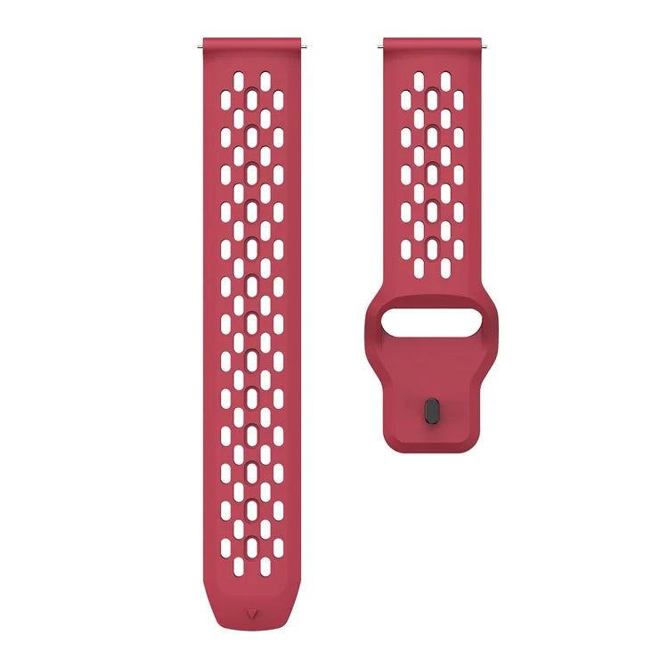 For Garmin vivoactive 5 / Venu 2 Plus Silicone Watch Band 20mm Hollow Adjustable Strap