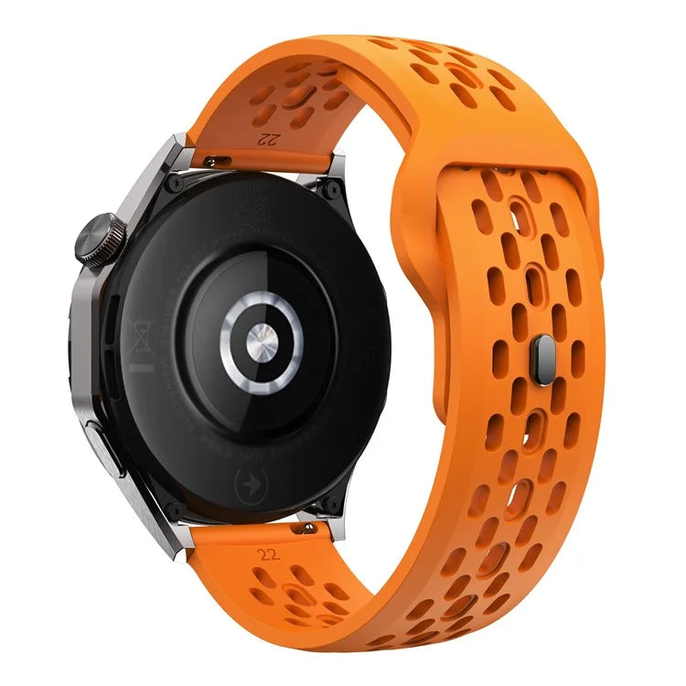 For Garmin Venu 3 / Venu 2 / Vivoactive 4 22mm Watch Strap Hollow Silicone Wrist Band Replacement