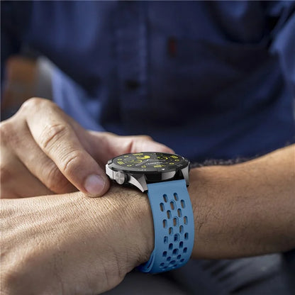 For Garmin Venu 3 / Venu 2 / Vivoactive 4 22mm Watch Strap Hollow Silicone Wrist Band Replacement