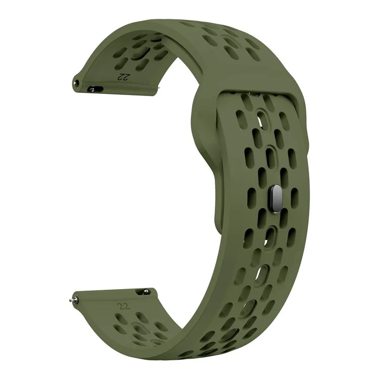 For Garmin Venu 3 / Venu 2 / Vivoactive 4 22mm Watch Strap Hollow Silicone Wrist Band Replacement
