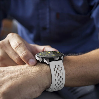 For Garmin Venu 3 / Venu 2 / Vivoactive 4 22mm Watch Strap Hollow Silicone Wrist Band Replacement