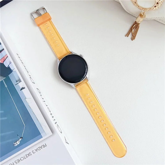 For Garmin vivoactive 5 / Venu 2 Plus 20mm Watch Band Transparent Soft TPU Wrist Strap