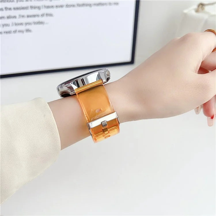 For Garmin vivoactive 5 / Venu 2 Plus 20mm Watch Band Transparent Soft TPU Wrist Strap