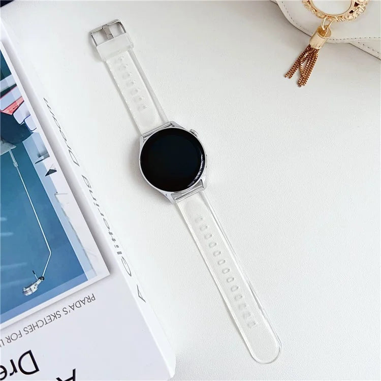 For Garmin vivoactive 5 / Venu 2 Plus 20mm Watch Band Transparent Soft TPU Wrist Strap