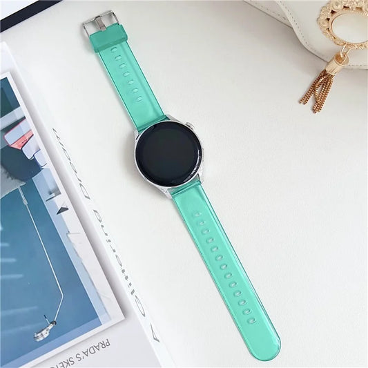 For Samsung Galaxy Watch3 45mm / Huawei Watch GT 4 46mm Band 22mm TPU Wrist Strap Green