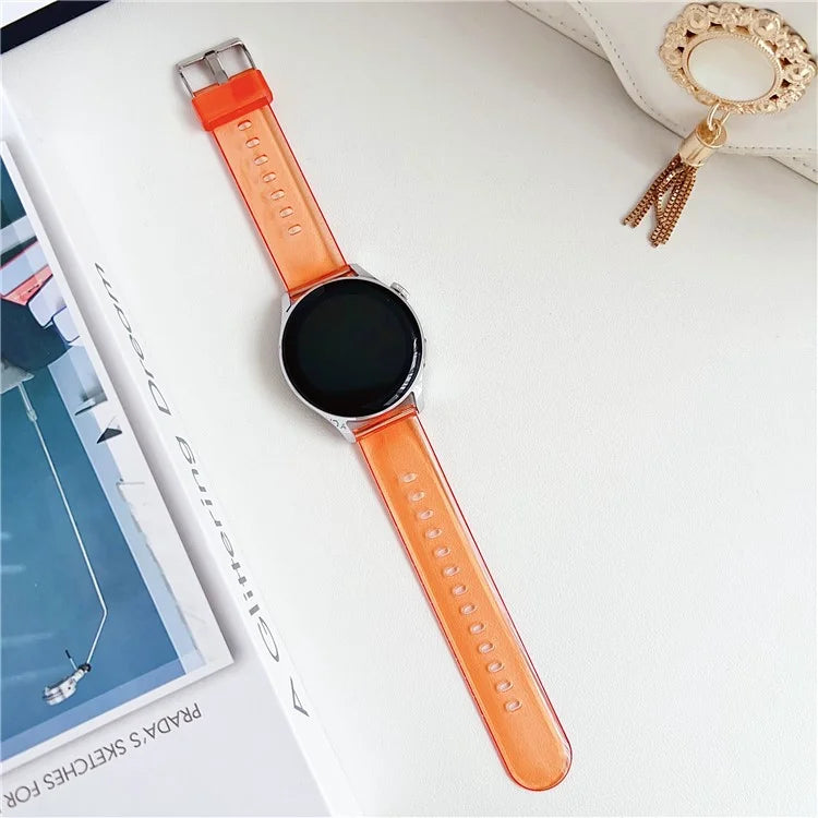 For Samsung Galaxy Watch3 45mm / Huawei Watch GT 4 46mm Band 22mm TPU Wrist Strap Orange