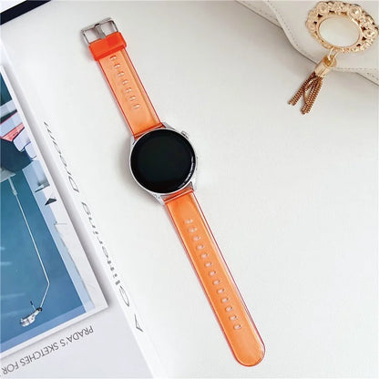 For Samsung Galaxy Watch3 45mm / Huawei Watch GT 4 46mm Band 22mm TPU Wrist Strap Orange
